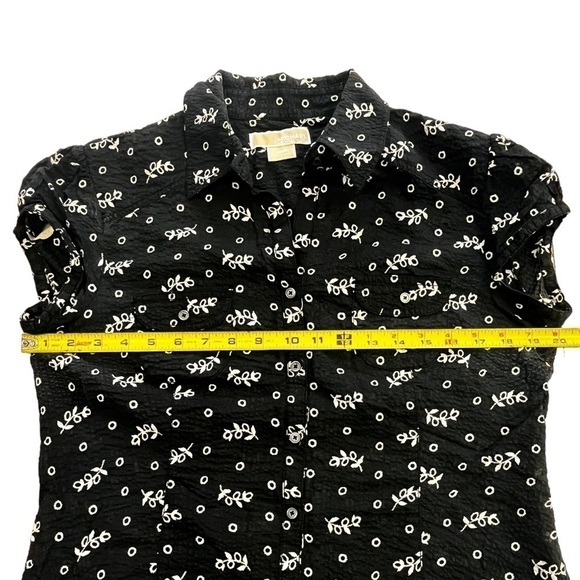 MICHAEL Kors Button Down Cap Sleeve Blouse - Size 12P - Picture 11 of 11